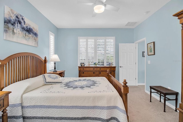 11308 Mollymawk Ct, New Port Richey, FL 34654 - bedroom featuring carpet flooring, baseboards, and ceiling fan