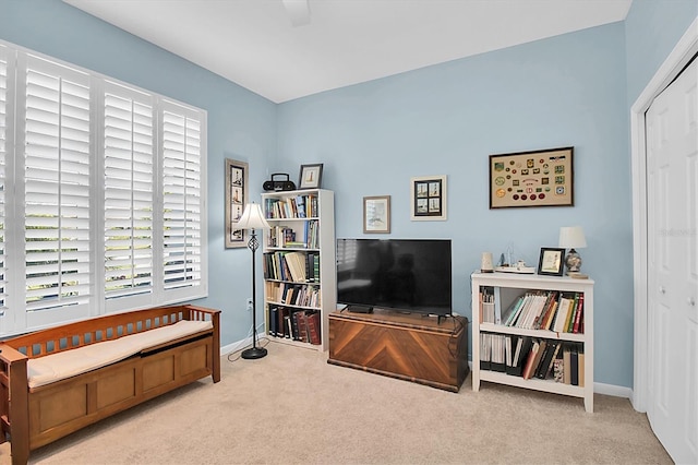11308 Mollymawk Ct, New Port Richey, FL 34654 - living area with carpet floors, healthy amount of natural light, and baseboards