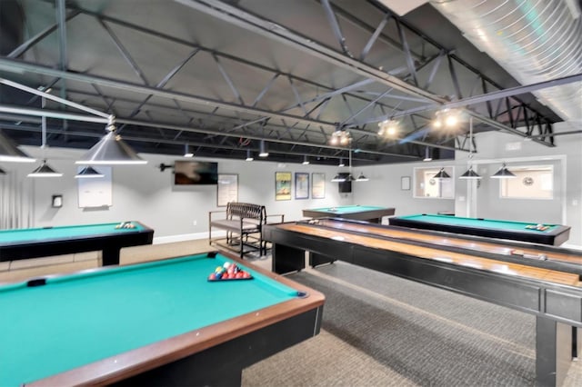 11308 Mollymawk Ct, New Port Richey, FL 34654 - playroom featuring billiards table and baseboards