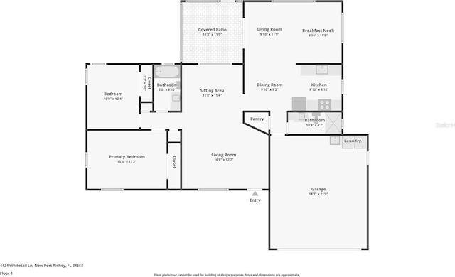 4424 Whitetail Ln, New Port Richey, FL 34653 - property floor plan