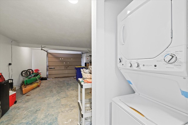 3907 Headsail Dr, New Port Richey, FL 34652 - washroom with stacked washing machine and dryer