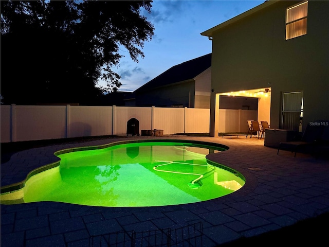9808 Riverchase Dr, New Port Richey, FL 34655 - view of swimming pool with a patio area and a fenced backyard