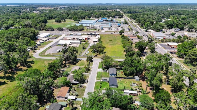 aerial view of a heavily wooded area