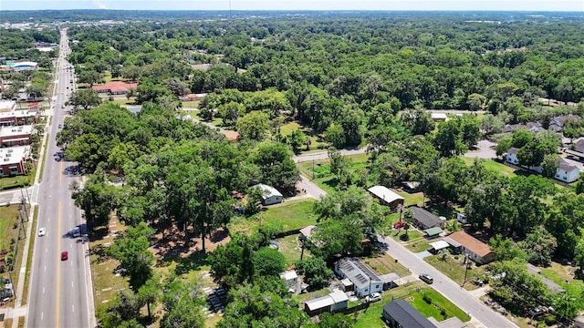 drone / aerial view of a forest