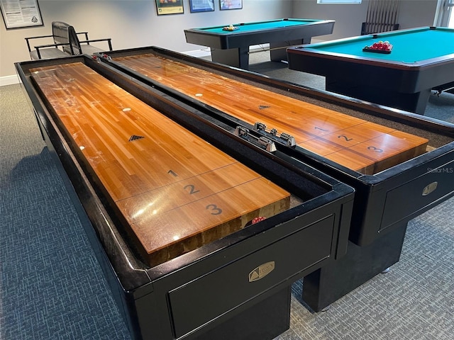 11619 Boynton Ln, New Port Richey, FL 34654 - recreation room featuring pool table and carpet