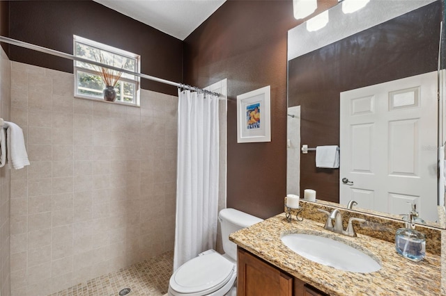 3243 Stonegate Falls Dr, Land O Lakes, FL 34638 - full bath featuring toilet, tiled shower, and vanity