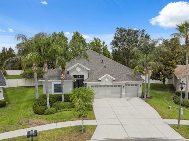 3243 Stonegate Falls Dr, Land O Lakes, FL 34638 - single story home with an attached garage, concrete driveway, and stucco siding