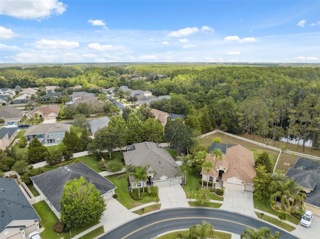 3243 Stonegate Falls Dr, Land O Lakes, FL 34638 - aerial view of residential area with a heavily wooded area