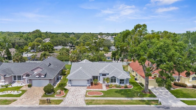 aerial perspective of suburban area