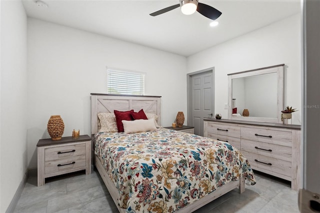 5328 Baldock Ave, Spring Hill, FL 34608 - bedroom featuring a ceiling fan and baseboards