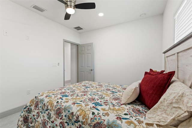 5328 Baldock Ave, Spring Hill, FL 34608 - bedroom featuring ceiling fan and recessed lighting