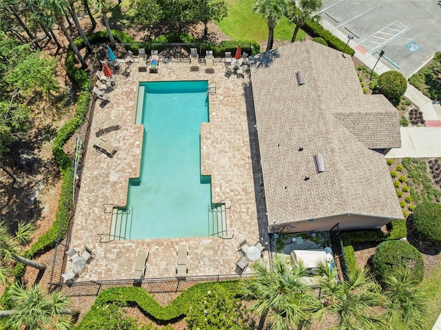 12055 Colony Lakes Blvd, New Port Richey, FL 34654 - aerial view of property and surrounding area featuring a pool area