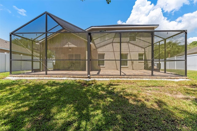12055 Colony Lakes Blvd, New Port Richey, FL 34654 - back of property with a patio, a lanai, and stucco siding