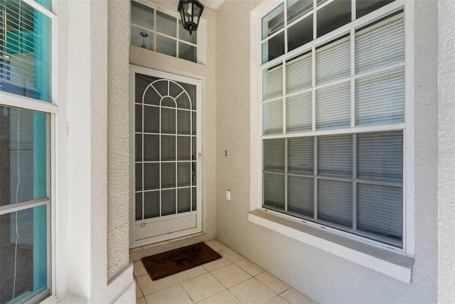 9407 Burnam Dr, Weeki Wachee, FL 34613 - doorway to property with stucco siding