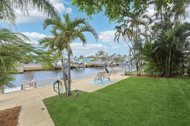 4942 Blue Heron Dr, New Port Richey, FL 34652 - view of pool featuring a water view, a boat dock, and boat lift