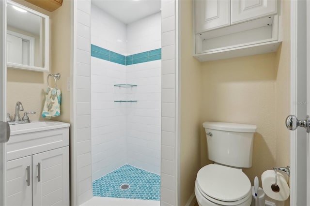 4942 Blue Heron Dr, New Port Richey, FL 34652 - full bathroom with vanity, tiled shower, and toilet