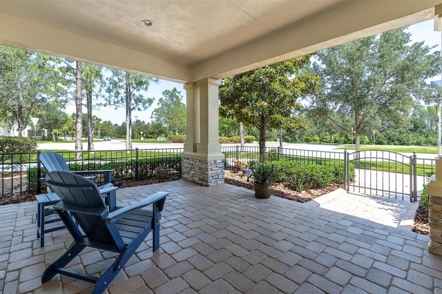 12420 Rangeland Blvd, Odessa, FL 33556 - covered porch with view of scattered trees