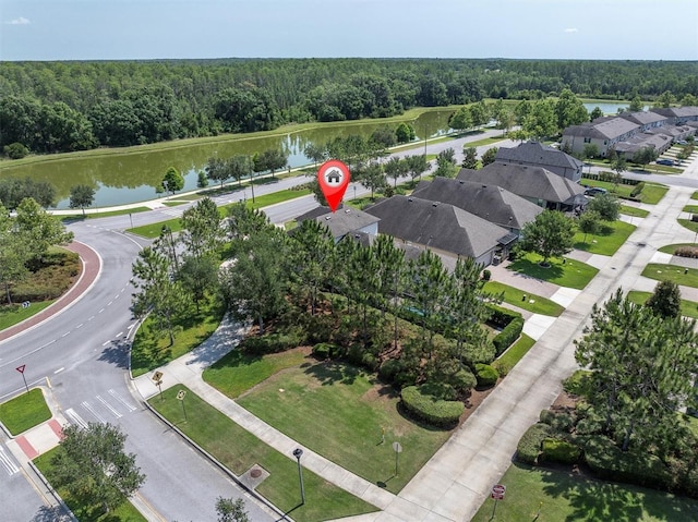 12420 Rangeland Blvd, Odessa, FL 33556 - aerial view of property's location with a forest and a large body of water