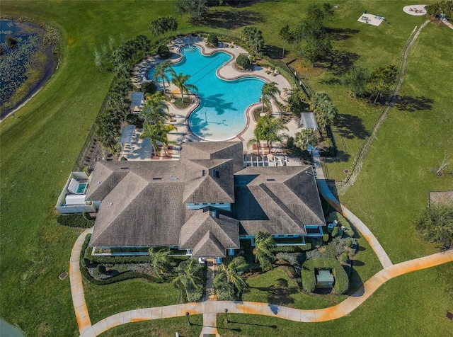 14008 Lugano Ct, Hudson, FL 34669 - aerial view of a pool area
