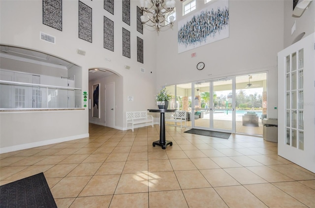 14008 Lugano Ct, Hudson, FL 34669 - common area featuring a high ceiling