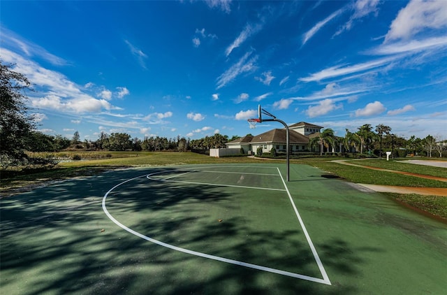 14008 Lugano Ct, Hudson, FL 34669 - view of basketball court with community basketball court and a lawn