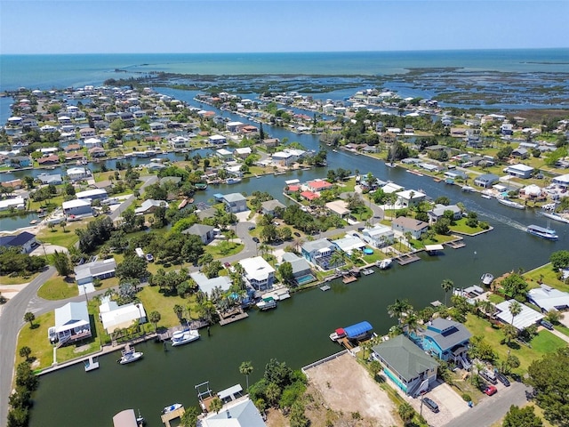 4482 Kingston Dr, Hernando Beach, FL 34607 - aerial perspective of suburban area featuring a large body of water