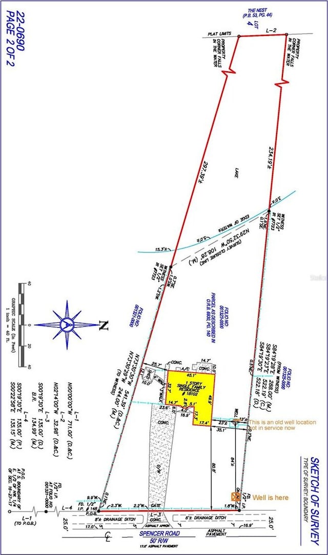 18102 Spencer Rd, Odessa, FL 33556 - survey map / technical document