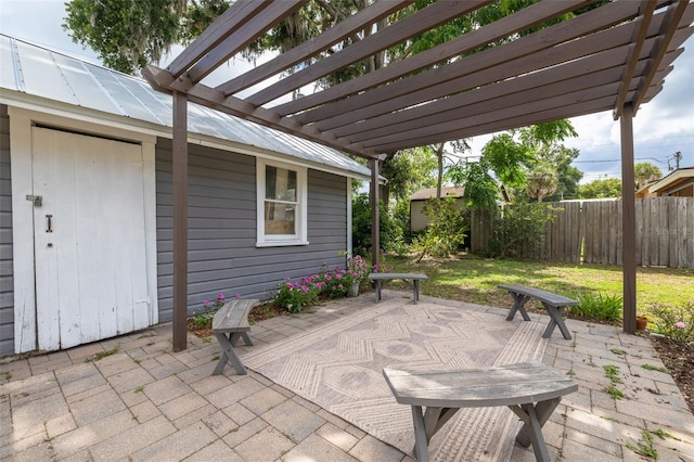 6207 Main St, New Port Richey, FL 34653 - view of patio / terrace featuring a pergola