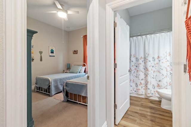 16697 Courtyard Loop, Land O Lakes, FL 34638 - bedroom with light wood-style floors and a ceiling fan