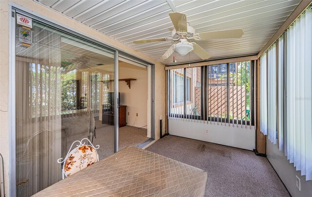3838 Lanyard Ct Unit B, New Port Richey, FL 34652 - unfurnished sunroom with ceiling fan
