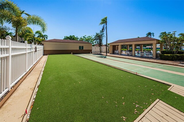 3838 Lanyard Ct Unit B, New Port Richey, FL 34652 - surrounding community featuring a game area, shuffleboard, and a gazebo