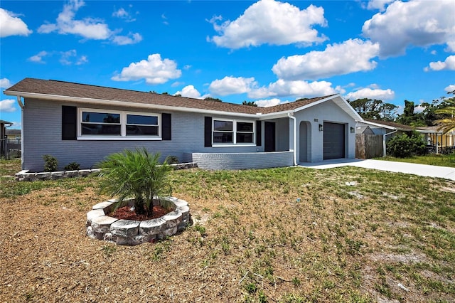 6306 Aberdeen Ave, New Port Richey, FL 34653 - ranch-style home with a garage, concrete driveway, and brick siding