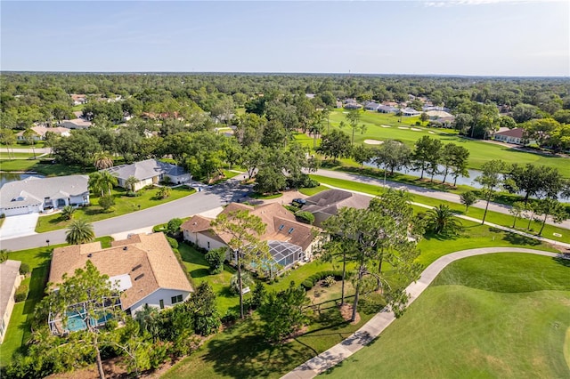 8132 Summersong Ct, Spring Hill, FL 34606 - aerial perspective of suburban area featuring a golf course and a large body of water
