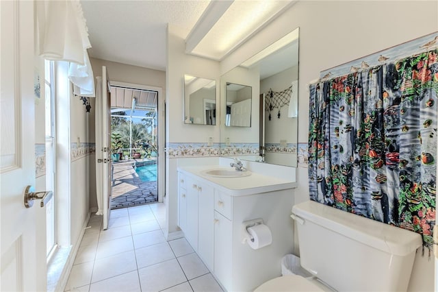 8132 Summersong Ct, Spring Hill, FL 34606 - bathroom featuring toilet, tile patterned flooring, and vanity