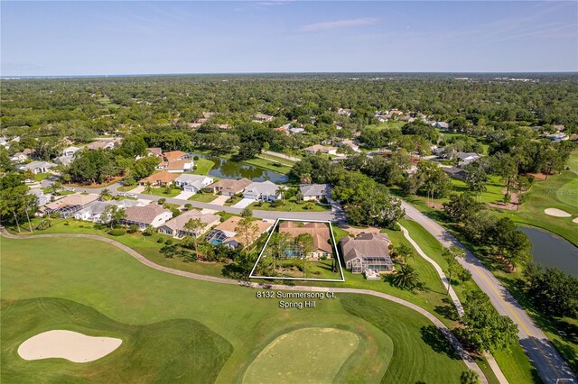 8132 Summersong Ct, Spring Hill, FL 34606 - view of property location featuring a local golf course, a large body of water, and nearby suburban area