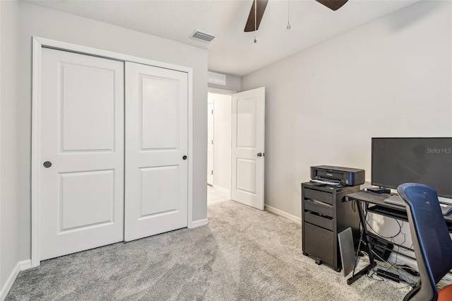 3886 Reflection Dock Dr, Seffner, FL 33584 - office space with carpet floors, ceiling fan, and baseboards