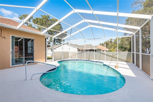 5423 Abagail Dr, Spring Hill, FL 34608 - view of swimming pool with a patio and a lanai