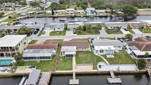 12637 2nd Isle, Hudson, FL 34667 - aerial perspective of suburban area featuring a large body of water