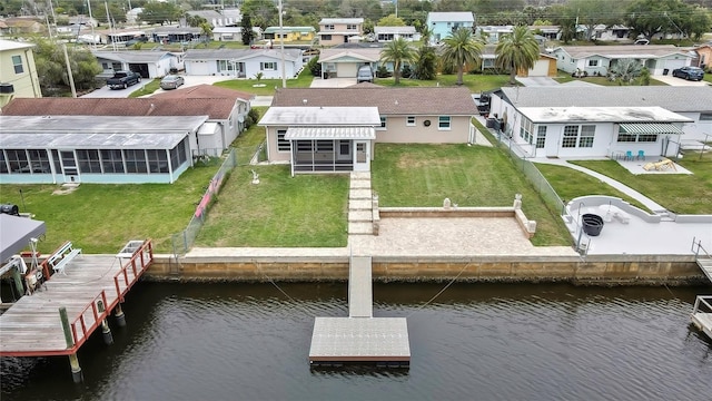 12637 2nd Isle, Hudson, FL 34667 - dock featuring a residential view, a water view, and a patio area