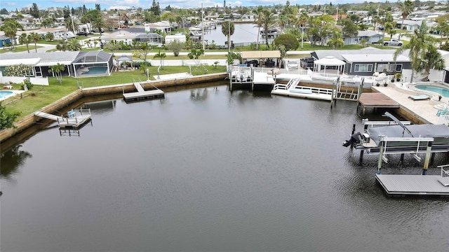 12637 2nd Isle, Hudson, FL 34667 - dock area with a water view and a residential view