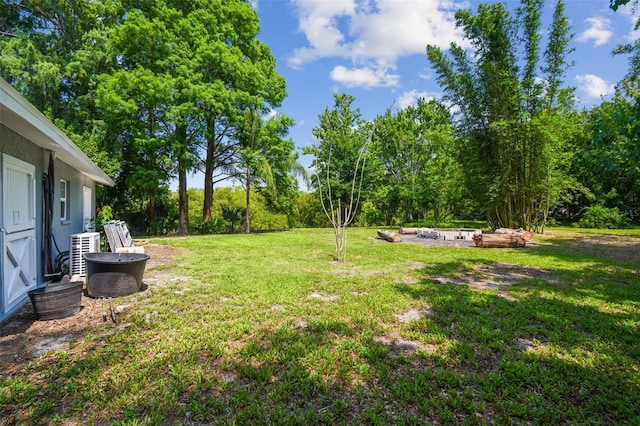 10301 Nina Ct, New Port Richey, FL 34654 - view of green lawn featuring central air condition unit