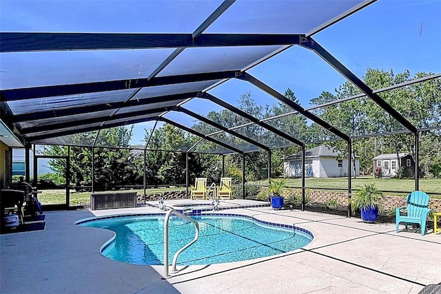 9152 Bunting Rd, Weeki Wachee, FL 34613 - outdoor pool featuring a patio area and a lanai