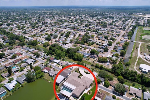 10111 Glen Moor Ln, Port Richey, FL 34668 - aerial view of property and surrounding area with a large body of water and nearby suburban area