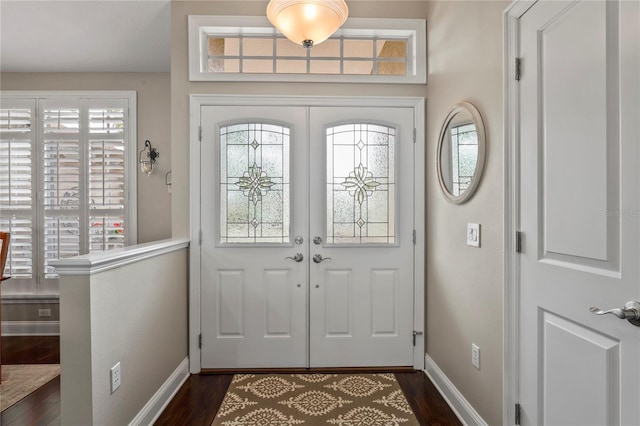 4923 Fort Peck Rd, New Port Richey, FL 34655 - entryway with dark wood-type flooring and plenty of natural light