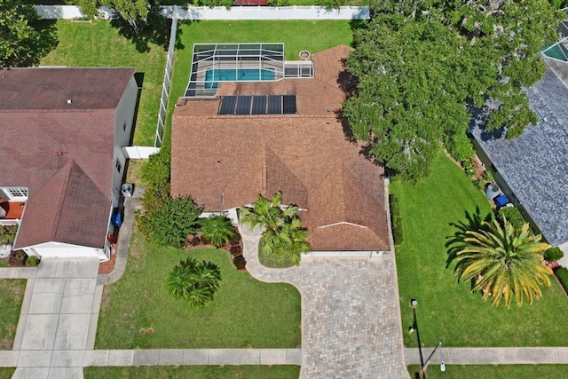 4923 Fort Peck Rd, New Port Richey, FL 34655 - aerial view of property and surrounding area featuring a pool