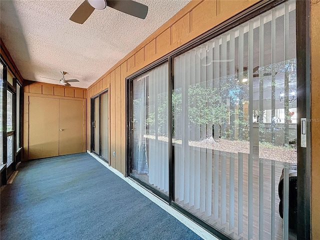 2139 Sea Pines Ct, Spring Hill, FL 34606 - unfurnished sunroom featuring ceiling fan