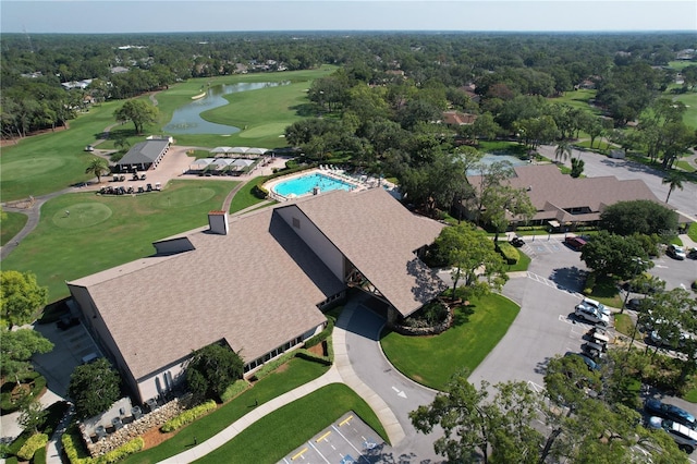 2139 Sea Pines Ct, Spring Hill, FL 34606 - aerial view of property's location featuring a nearby body of water and a golf course