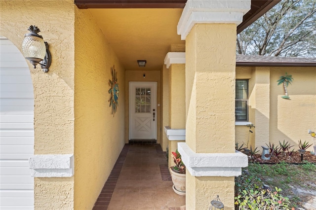 6315 Shane Ln, New Port Richey, FL 34653 - doorway to property with stucco siding