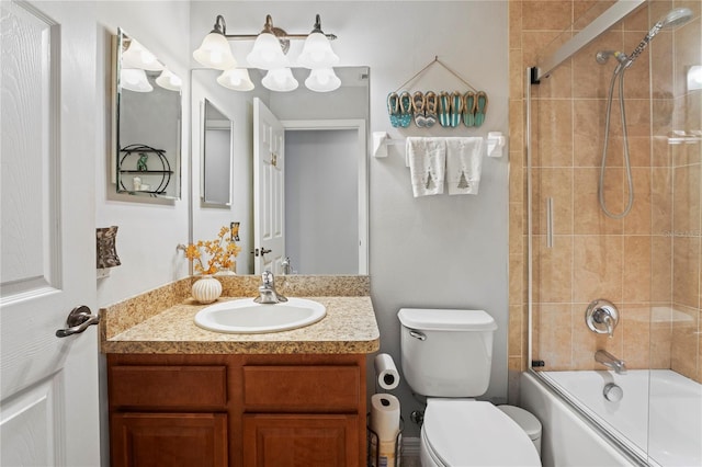 6315 Shane Ln, New Port Richey, FL 34653 - full bathroom featuring toilet, vanity, and enclosed tub / shower combo