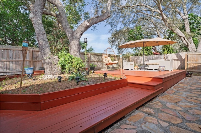 6315 Shane Ln, New Port Richey, FL 34653 - wooden deck with a fenced backyard